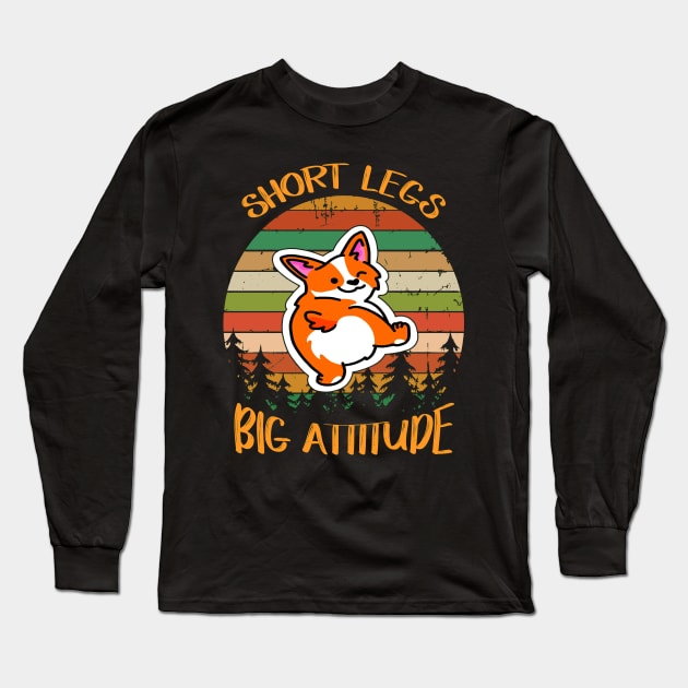 Short Legs Big Attitude (280) Long Sleeve T-Shirt by Darioz